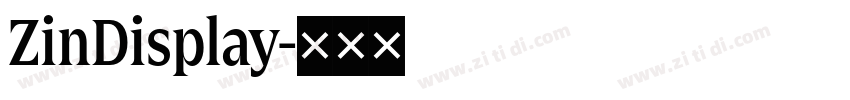 ZinDisplay字体转换