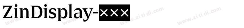 ZinDisplay字体转换