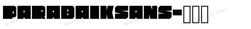 ParabaikSans字体转换
