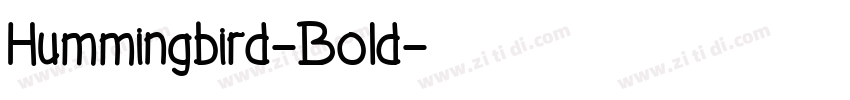 Hummingbird-Bold字体转换