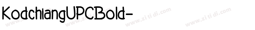 KodchiangUPCBold字体转换