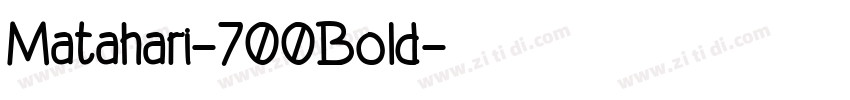 Matahari-700Bold字体转换