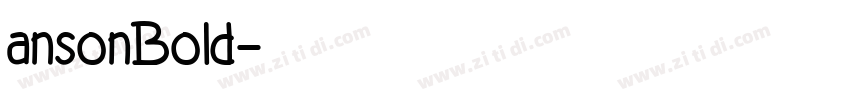 ansonBold字体转换