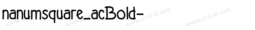 nanumsquare_acBold字体转换
