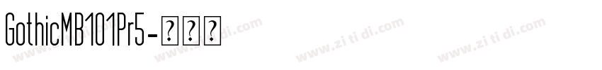 GothicMB101Pr5字体转换