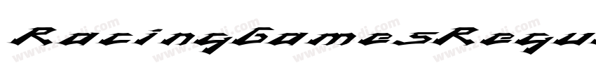 RacingGamesRegular字体转换