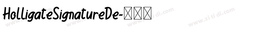 HolligateSignatureDe字体转换