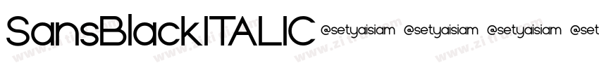 SansBlackITALIC字体转换