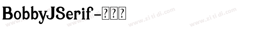 BobbyJSerif字体转换