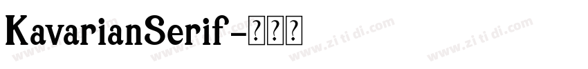KavarianSerif字体转换