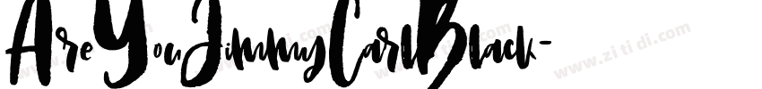 AreYouJimmyCarlBlack字体转换