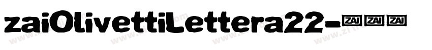 zaiOlivettiLettera22字体转换
