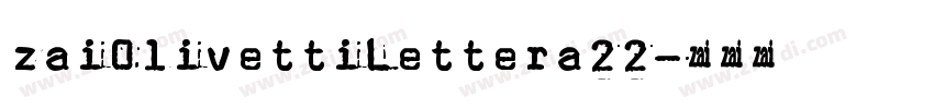 zaiOlivettiLettera22字体转换