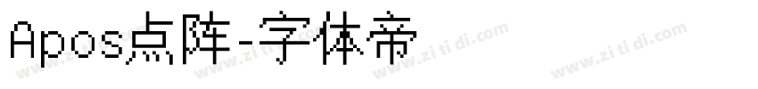 Apos点阵字体转换