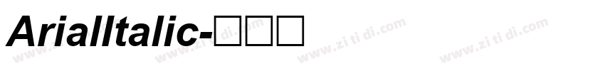 ArialItalic字体转换