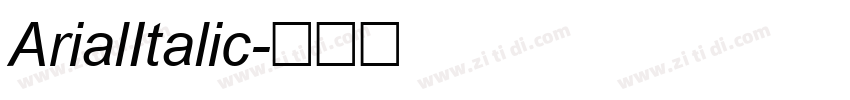 ArialItalic字体转换