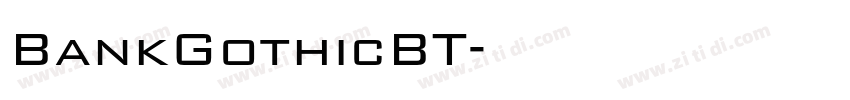 BankGothicBT字体转换