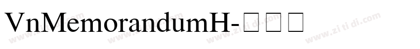 VnMemorandumH字体转换