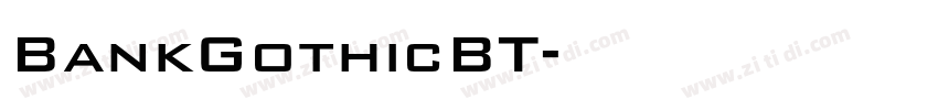 BankGothicBT字体转换