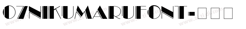07NIKUMARUFONT字体转换