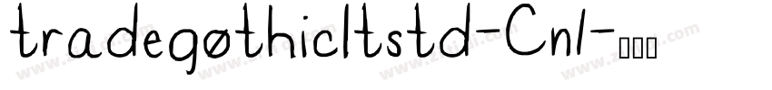tradegothicltstd-Cn1字体转换