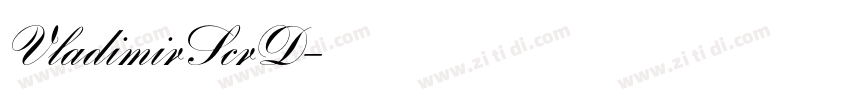 VladimirScrD字体转换