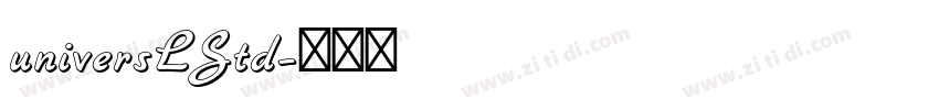 universLStd字体转换