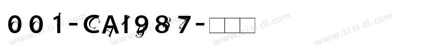 001-CAI987字体转换