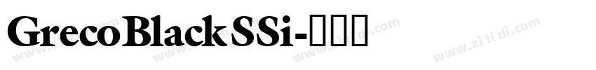 GrecoBlackSSi字体转换