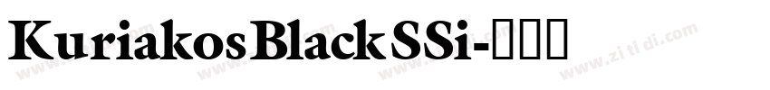 KuriakosBlackSSi字体转换