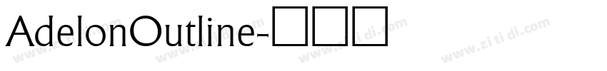 AdelonOutline字体转换