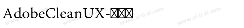 AdobeCleanUX字体转换