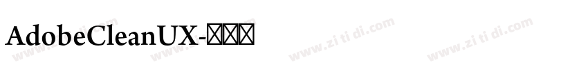 AdobeCleanUX字体转换
