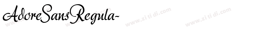 AdoreSansRegula字体转换