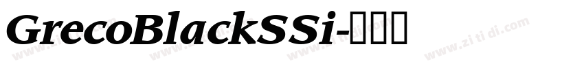 GrecoBlackSSi字体转换