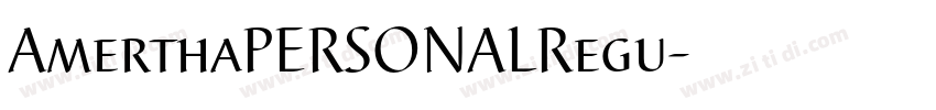 AmerthaPERSONALRegu字体转换