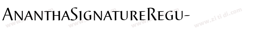 AnanthaSignatureRegu字体转换