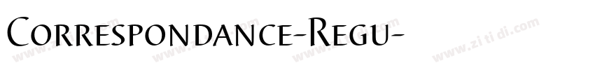 Correspondance-Regu字体转换