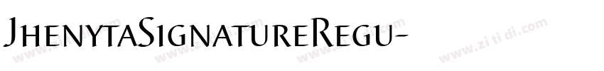 JhenytaSignatureRegu字体转换