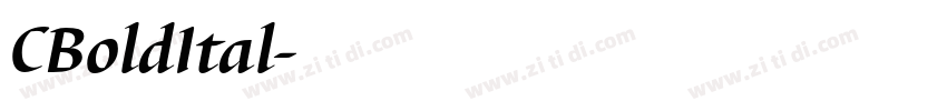 CBoldItal字体转换