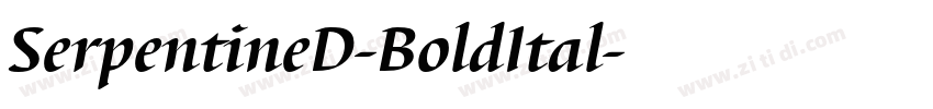 SerpentineD-BoldItal字体转换