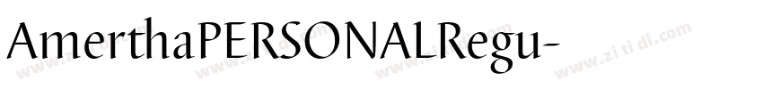 AmerthaPERSONALRegu字体转换