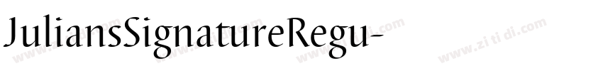 JuliansSignatureRegu字体转换
