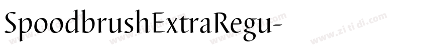 SpoodbrushExtraRegu字体转换