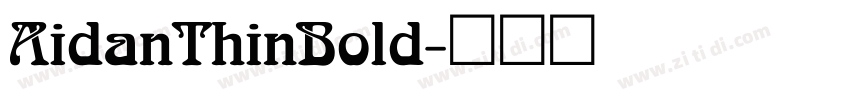 AidanThinBold字体转换