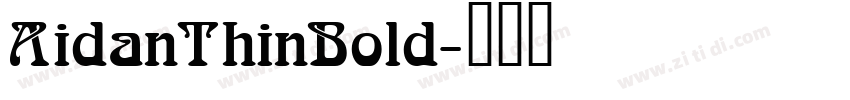AidanThinBold字体转换