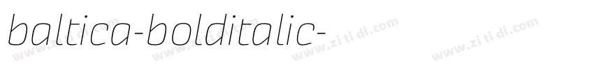 baltica-bolditalic字体转换