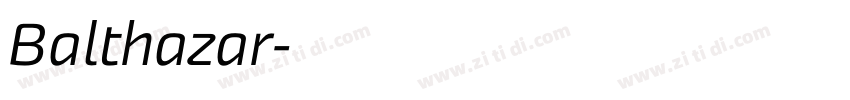 Balthazar字体转换