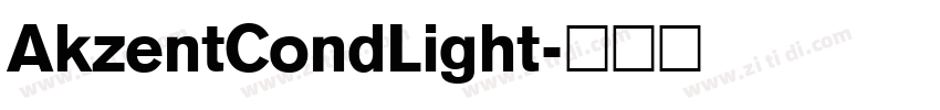 AkzentCondLight字体转换