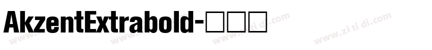 AkzentExtrabold字体转换